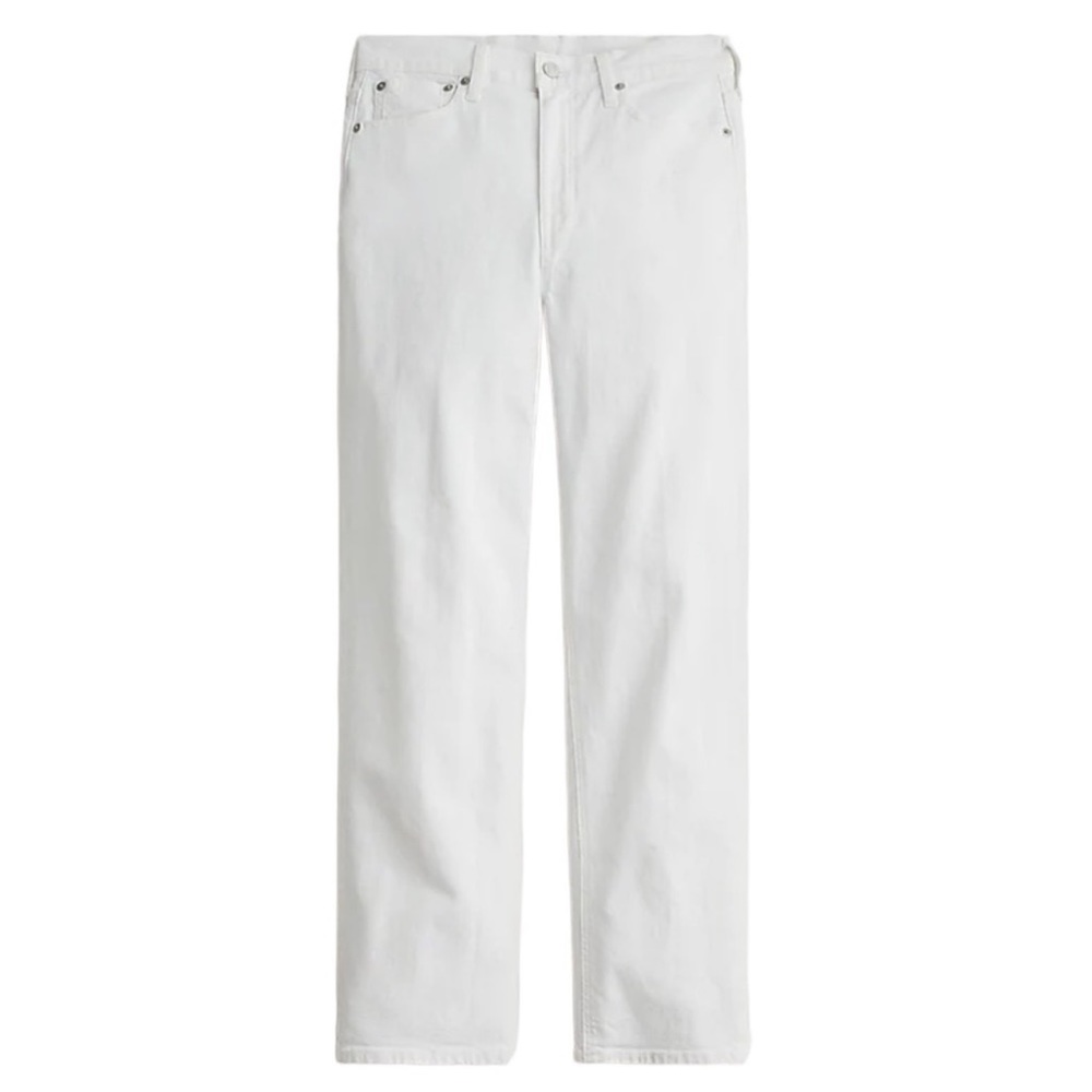 J.Crew 90's Classic Straight Leg Jean in White Wash